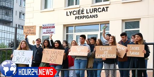 Students Rally at Lycée Lurçat in Perpignan