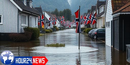 Severe Rain Causes Flooding in Flekkefjord