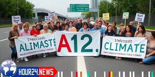 Extinction Rebellion Protests Block A12 in The Hague