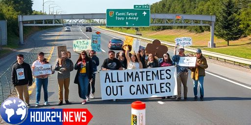 Extinction Rebellion Climate Protest Blocks A12 Highway