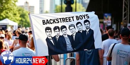 Writer Honors Friend with Backstreet Boys Flag at The Town Festival