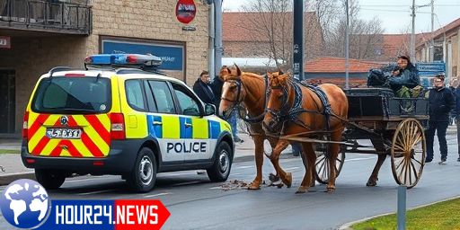Tragic Accident in Galați Involving Police Vehicle and Horse-Drawn Cart