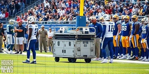 Malik Nabers Carted Off With Knee Injury in Giants-Chargers Game