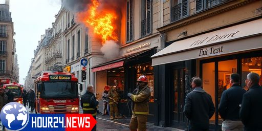 Chaos in Paris: Restaurant Fire Amidst Protests