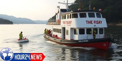 Ferry Stranded in Sado River with Passengers Aboard