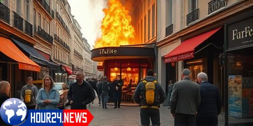 Chaos in Paris: Restaurant Fire During Protests