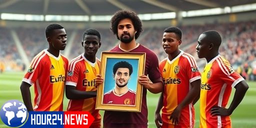 Mohamed Salah Receives Portrait from Burkina Faso Team