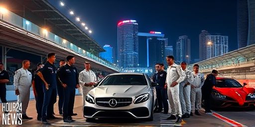 Russell grabs Singapore Grand Prix pole as Mercedes shines under floodlights