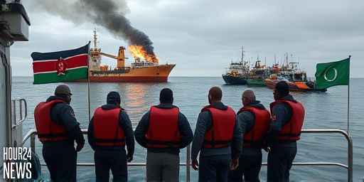 KDF Troops Rescue 16 After Vessel Catches Fire Off Kismayo Coast