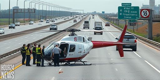 Medical helicopter crashes on Sacramento freeway, 3 critically injured