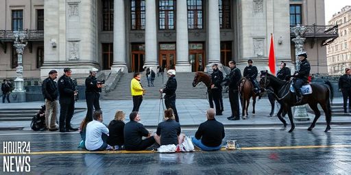Gaza Demonstration at UD Stockholm: Police Block Entrance