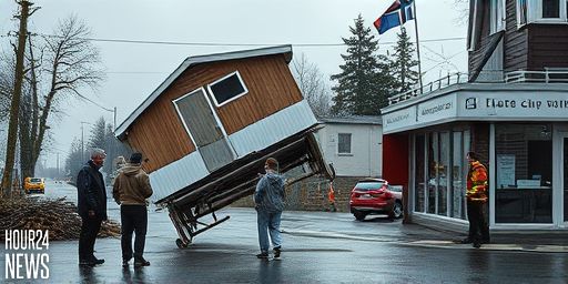 Garage Blows Away as Amy Storm Surges Across Norway