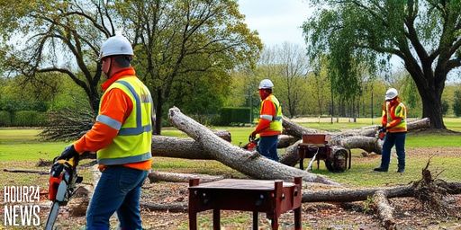 After the Storm: Invercargill Park Clean-Up Continues as Winds Toppled Trees