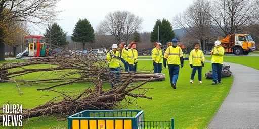 Invercargill Park Cleans Up After High Winds Topple Trees in Carnage