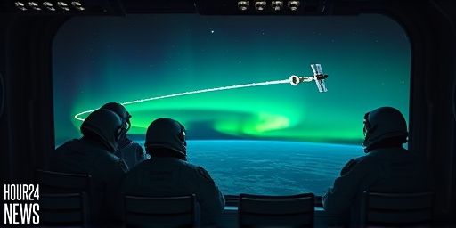 ISS Astronaut Captures Brilliant Starlink Train Dancing Above Auroras