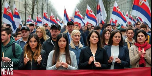 Crowds Gather to Mark Serbian Train Station Disaster Anniversary