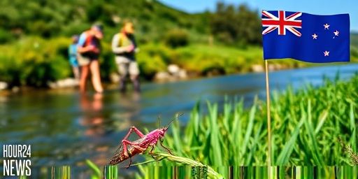 Exceptionally Rare Pink Grasshopper Spotted in New Zealand’s South Island