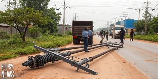 Tipper Truck Crash Collapses ECG Pylon Near Katamanso, Plunging Area into Darkness