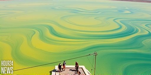 Extreme Algal Bloom Swirls Over Pyramid Lake: A Toxic Satellite View