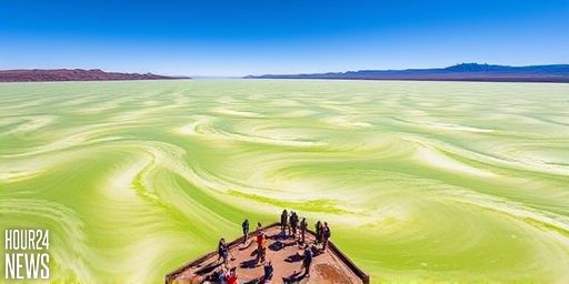 Extreme Toxic Algae Bloom Swirls in Pyramid Lake, Nevada: A Space-View Reality