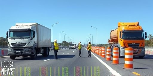 Worker dies after being hit by vehicle on New England Highway construction site