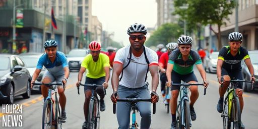 Youth Cyclists Lead NYA CEO in Bike Ride Against Drug Abuse in Accra