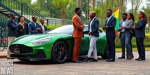 Ibrahim Mahama Makes Grand Entrance at Supercar Spectacle Launch in Accra