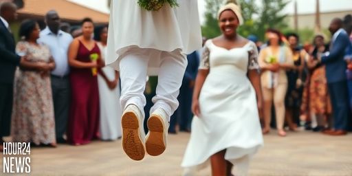 Bride Trekking to Court Wedding Goes Viral: Humorous Moment Captured