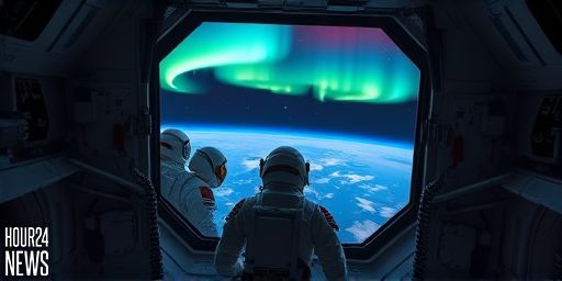 ISS Astronauts Witness Comet Lemmon Appearing to Be Absorbed by a Luminous Aurora