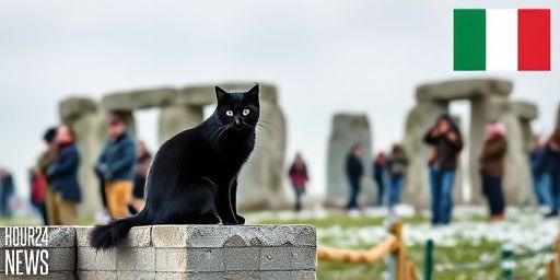 Cat Steals the Show at Stonehenge During Winter Solstice