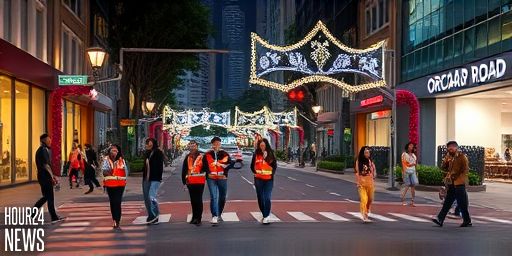 Enhanced Patrols and Crowd Control at Orchard Road on Christmas Eve