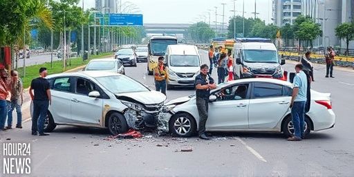 Two Women Hospitalized After 5-Vehicle Crash on Bedok Reservoir Road