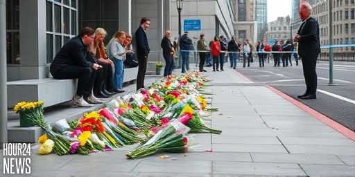 Floral tributes in Manchester city centre after Boxing Day discovery near Bridgewater Hall