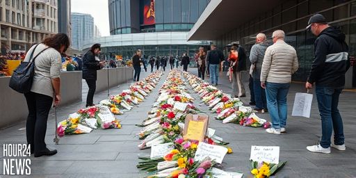 Floral tributes in Manchester city centre after Boxing Day body discovery near Bridgewater Hall