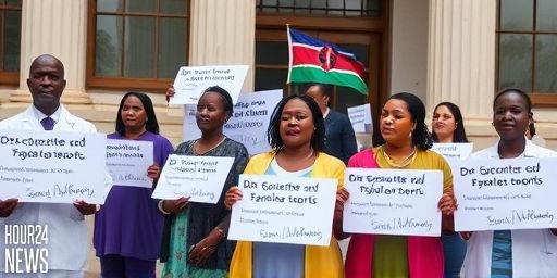 UHC Workers Protest Over Unpaid Gratuities at Afya House