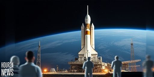 From Space, a Clear Shot: Artemis 2’s SLS Rocket on the Launch Pad