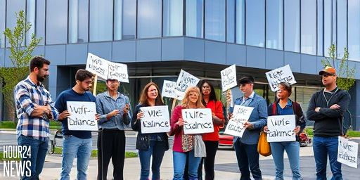 Ontario workers rally against full-time office mandate in Mississauga