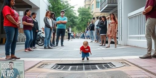 Child’s Leg Trapped in Broken Drainage Grating in Quezon City Sparks Rescue