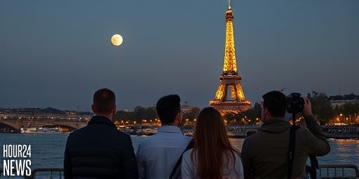 Wolf Moon Over Paris: January Moonrise by the Eiffel Tower