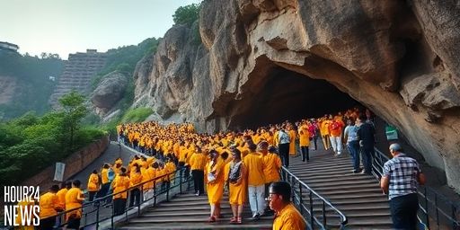 Batu Caves Throngs in Yellow for Thaipusam: A Dawn of Devotion